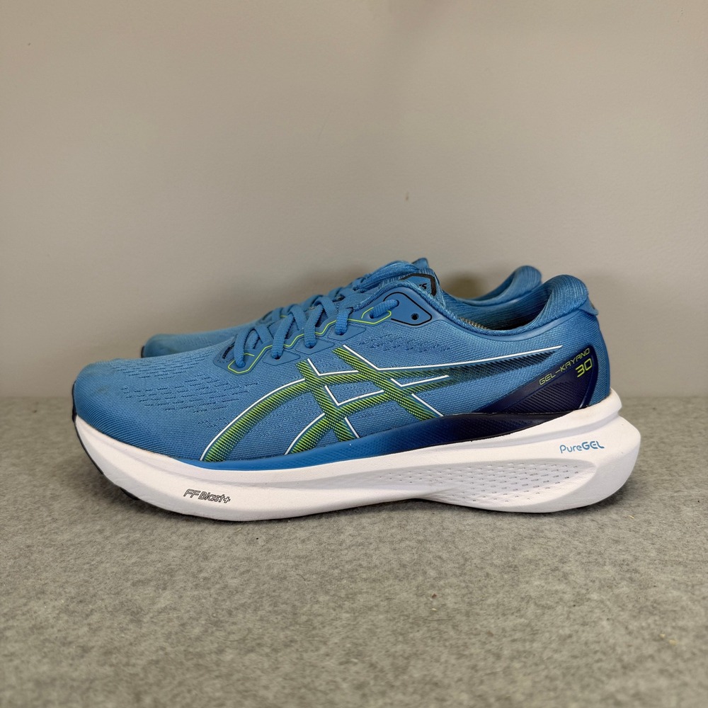 ASICS Gel-Kayano 30 Mens Shoes Size 10 Blue & White Running Sneakers 1011B548